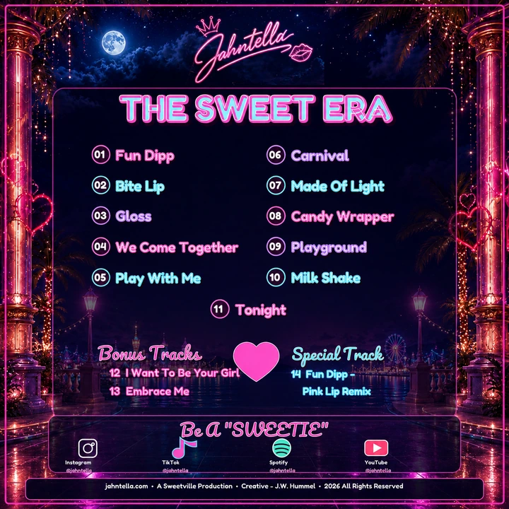 The Sweet Era back album cover with official track list