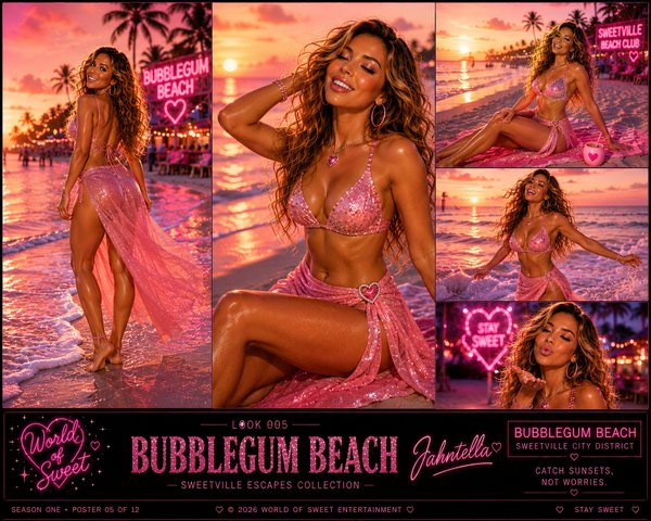 Bubblegum Beach official Jahntella poster