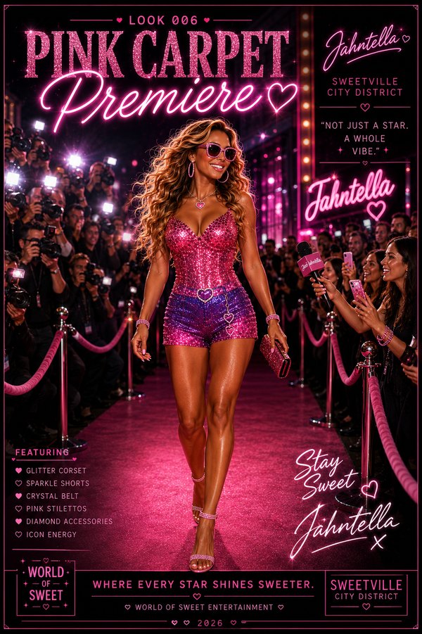 Pink Carpet Premiere official Jahntella poster